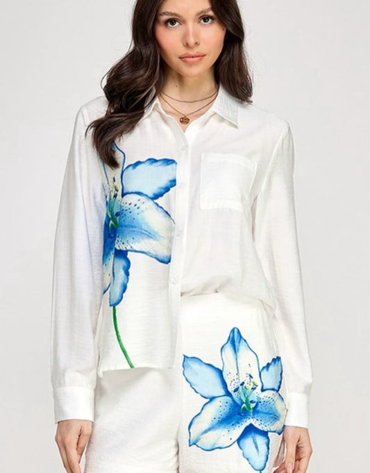42113ST BLUE SHORT AND SHIRT SET