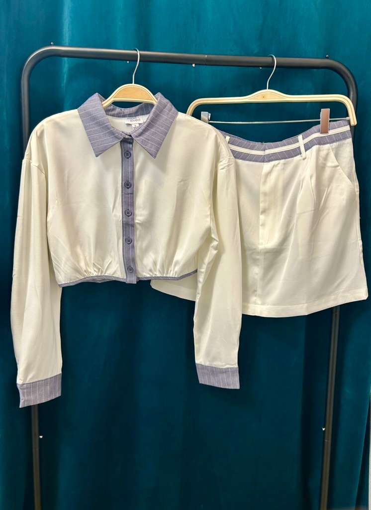 Skirt White Set